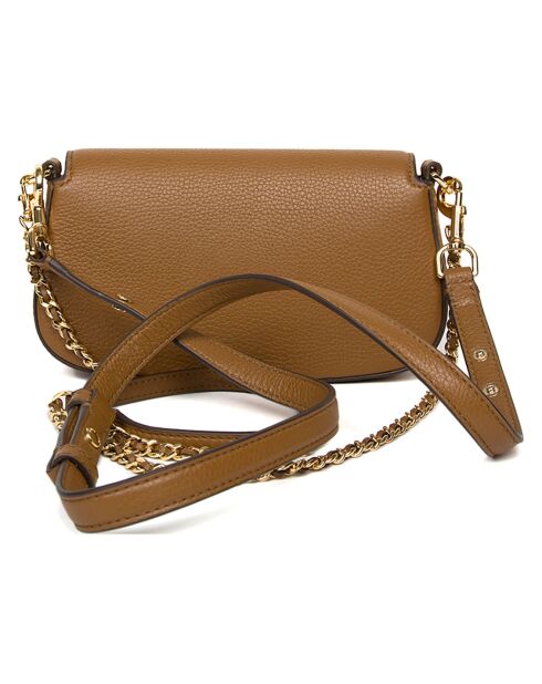 Sac bandoulière en Cuir convertible Britten marron - 21x13x6 cm