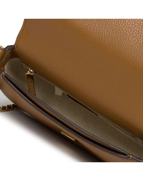 Sac bandoulière en Cuir convertible Britten marron - 21x13x6 cm