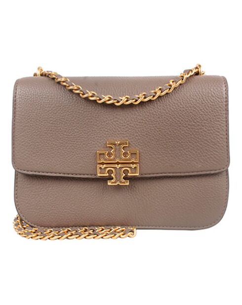 Borsa a tracolla Britten in pelle taupe - 22x16x8 cm