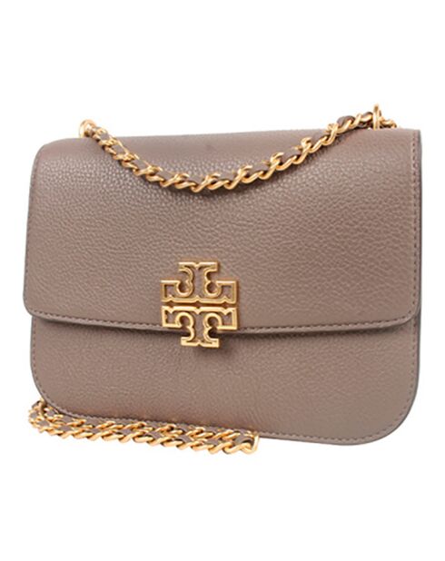 Borsa a tracolla Britten in pelle taupe - 22x16x8 cm