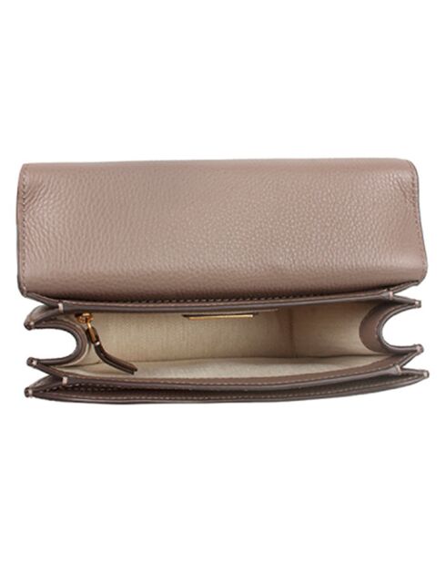 Borsa a tracolla Britten in pelle taupe - 22x16x8 cm