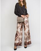 Borsa a tracolla Britten in pelle taupe - 22x16x8 cm