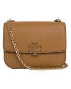 Sac bandoulière en Cuir Britten marron - 22x16x8 cm