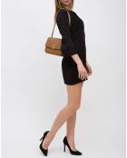 Sac bandoulière en Cuir Britten marron - 22x16x8 cm