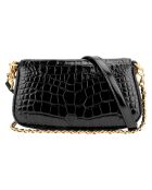 Black Britten Convertible Schultertasche aus Leder — 22x13x5 cm