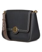 Felix schwarze Schultertasche aus Leder - 26x19x10 cm