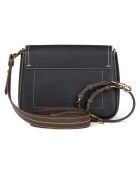 Felix schwarze Schultertasche aus Leder - 26x19x10 cm