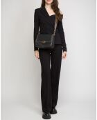 Felix schwarze Schultertasche aus Leder - 26x19x10 cm