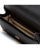 Sac bandoulière en Cuir Emerson noir - 21x17x7 cm