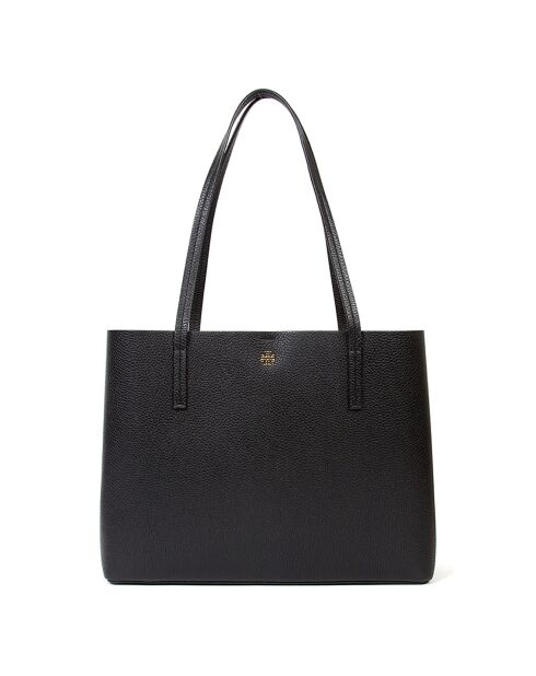 Zwarte leren draagtas van Blake - 33x25x11 cm