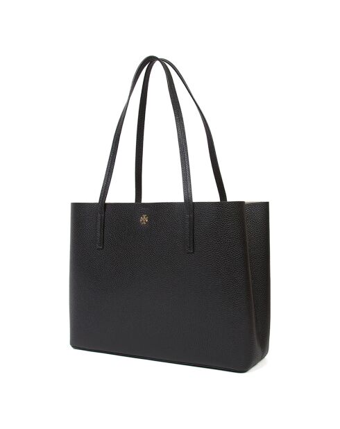 Zwarte leren draagtas van Blake - 33x25x11 cm