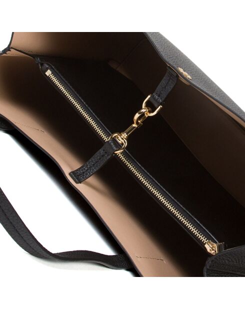 Zwarte leren draagtas van Blake - 33x25x11 cm