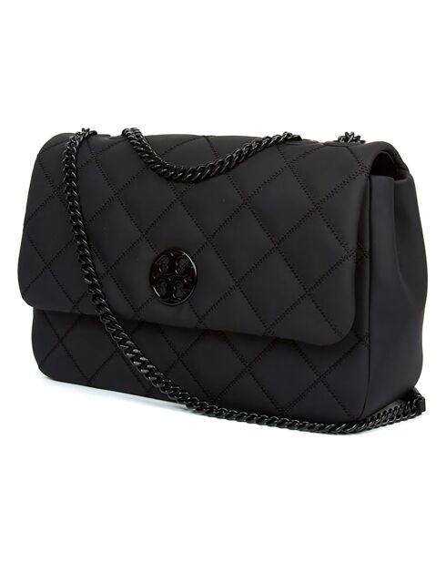 Willa Schultertasche aus mattem Leder, 29 x 20 x 10 cm