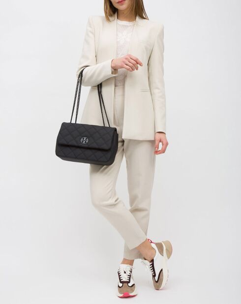 Willa Schultertasche aus mattem Leder, 29 x 20 x 10 cm