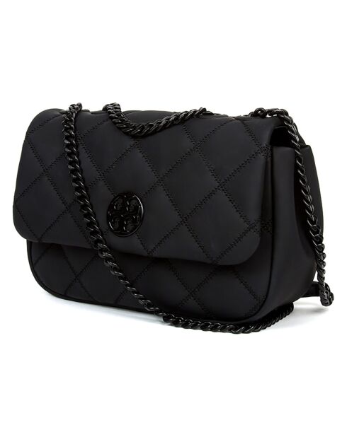 Willa Schultertasche aus mattem Leder, 24 x 18 x 4 cm