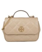 Petit sac à main en Cuir Willa amande - 23x17x8 cm