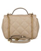 Petit sac à main en Cuir Willa amande - 23x17x8 cm