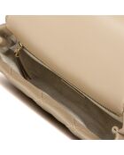 Petit sac à main en Cuir Willa amande - 23x17x8 cm