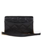 Pochette en Cuir Willa noire - 20x12x5 cm