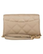 Willa beigefarbener Lederbeutel - 20x12x5 cm