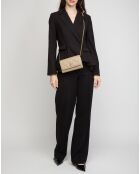 Willa beigefarbener Lederbeutel - 20x12x5 cm