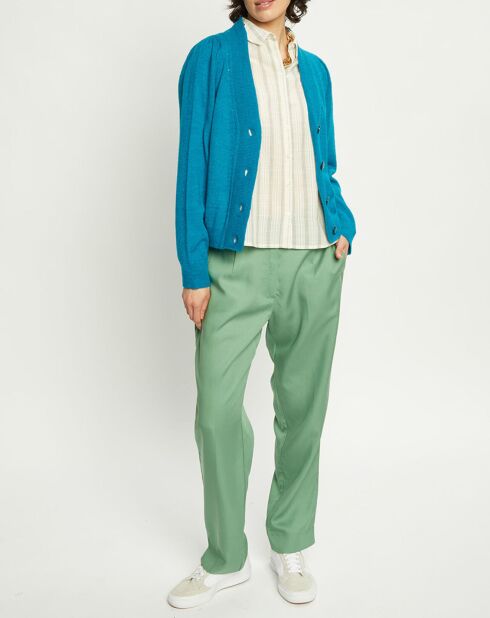 Gilet en Alpaga & Laine mélangés Valentin caraïbes