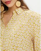 Chemise Lena à fleurs cardamone