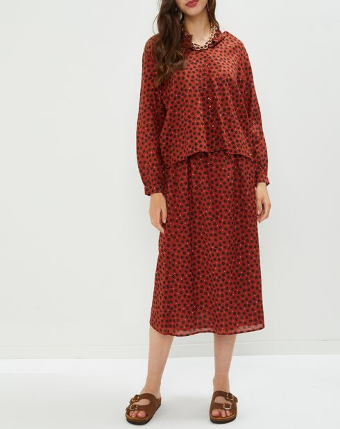 Chemise Maia imprimée cerise