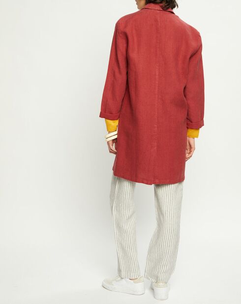 Manteau léger 100% Lin Charley tomette
