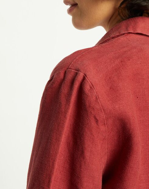 Manteau léger 100% Lin Charley tomette