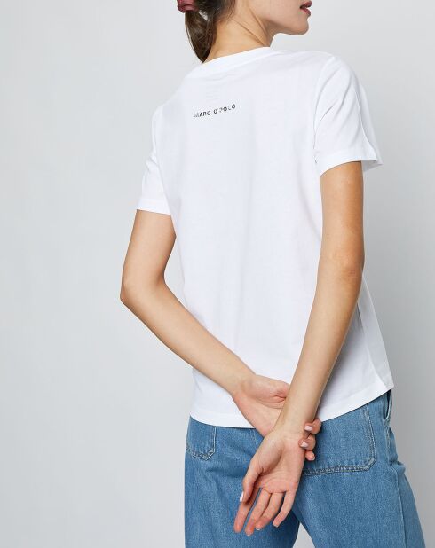 T-Shirt en Coton inscription Stockholm blanc