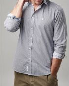 Chemise Print Allover Rf blanc/bleu