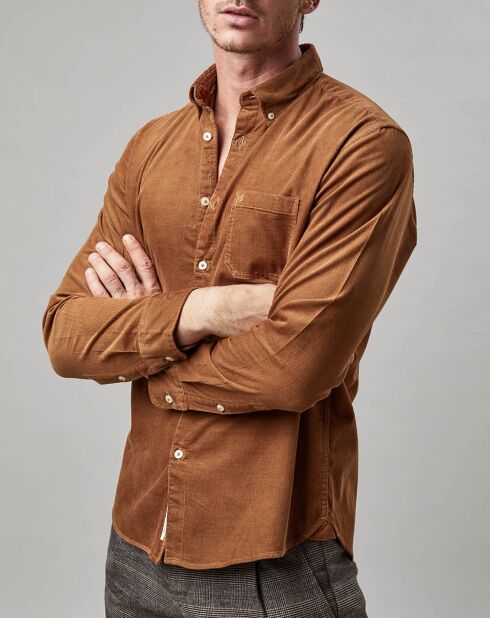 Chemise en Velours côtelé Milleraies marron