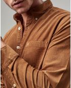 Chemise en Velours côtelé Milleraies marron