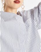 Chemise multi rayures blanc/bleu