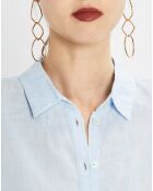 Chemise 100% Lin Rana bleu clair