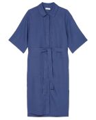 Robe Chemise 100% Lin Mid bleu moyen