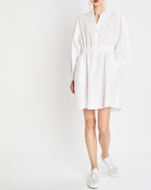 Robe courtes 100% Lin Col Mao Kl écrue
