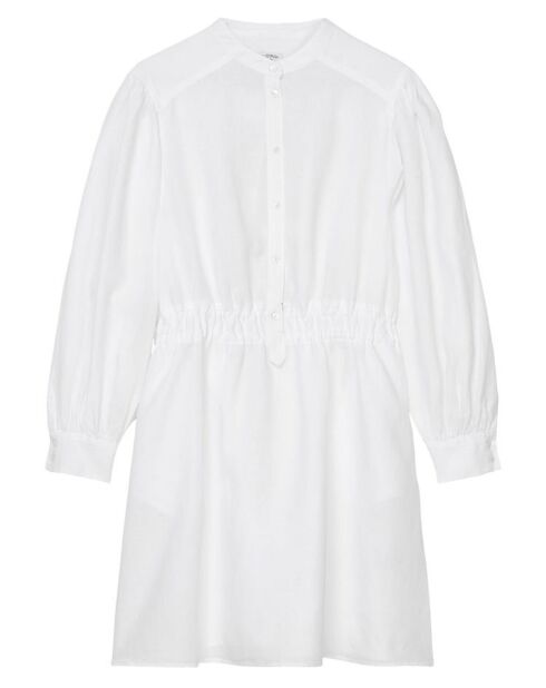 Robe courtes 100% Lin Col Mao Kl écrue