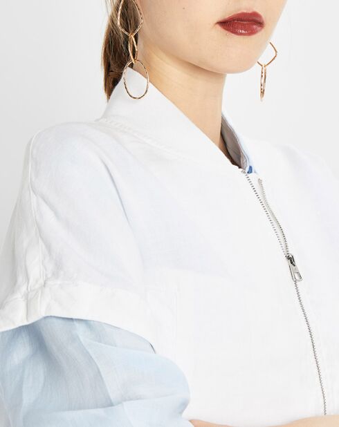 Bombers 100% Lin Kl blanc