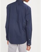 Chemise manches longues Poplin Sf Poche bleu marine