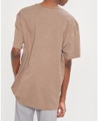 T-Shirt manches courtes Flamme Poche camel