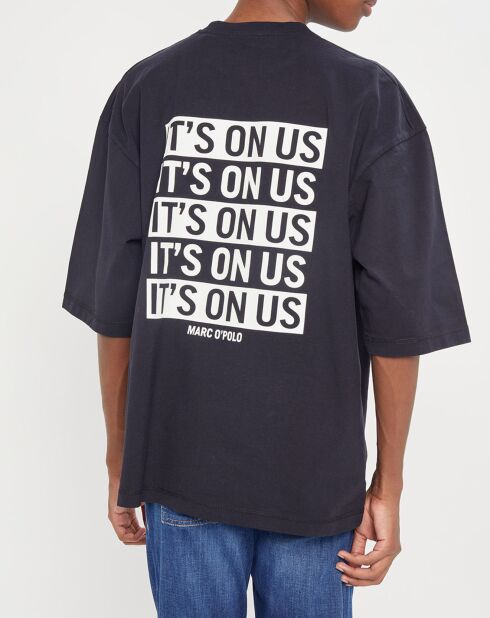 It'S On Us Print T-shirt met korte mouwen zwart