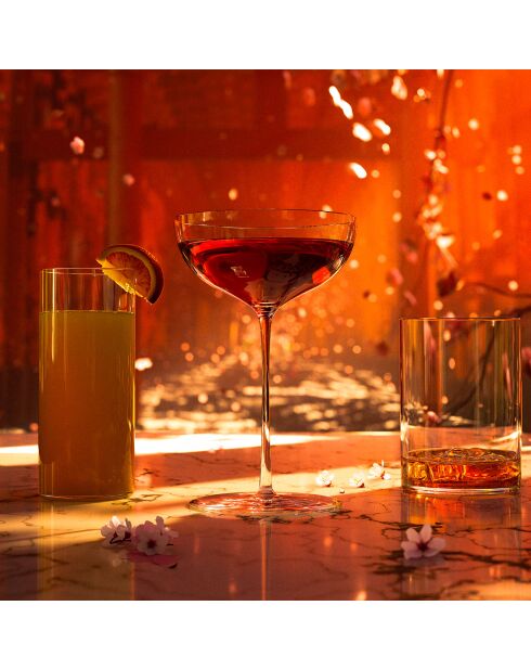 6 Verres à Cocktail Transparents - 31.8cl