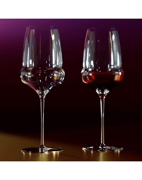 6 Verres à Vin de Bourgonge Transparents - 71cl