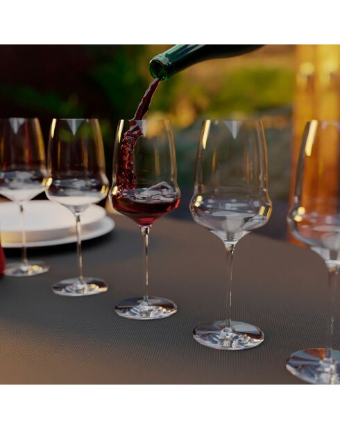 6 Verres à Vin Transparents - 48cl