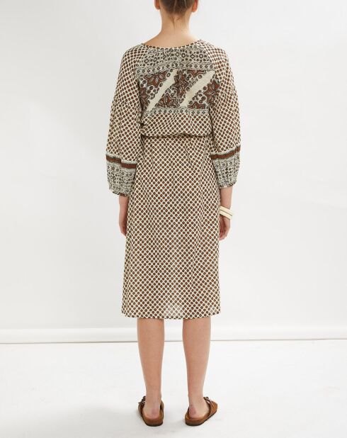 Bernsteinfarbenes Spaltkleid Kerala