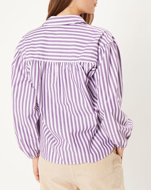 Camicia Cassie in cotone a righe bianche Parma/