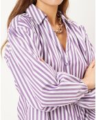 Camicia Cassie in cotone a righe bianche Parma/