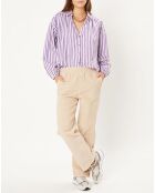 Camicia Cassie in cotone a righe bianche Parma/